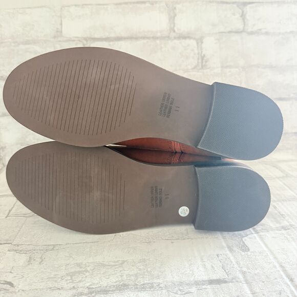 NWOB INTENTIONALLY BLANK Elaine Chestnut Suede Lace Up Boots Sleek Tailored 11 - Picture 7 of 8